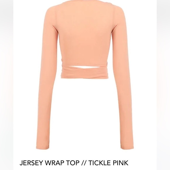 Nwt SOLDOUT Laina Rauma size Medium Superfine Jersey Wrap top Pink Dance Class - Picture 9 of 10